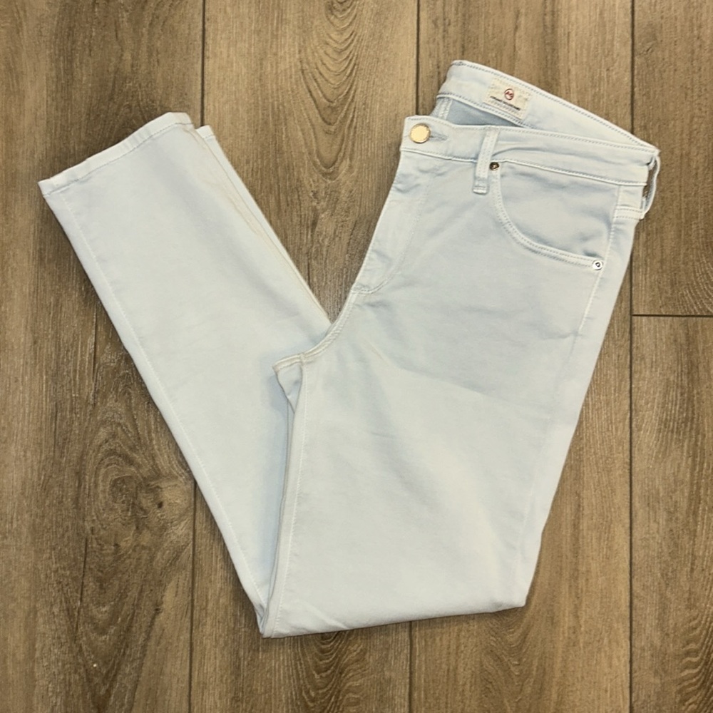 AG Cigarette Crop Slim Skinny Stretch Light Blue Jeans 29 Summer Must Have